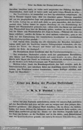 Ueber den Boden der Provinz Ostfriesland.
