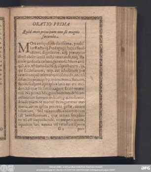 Oratio Prima