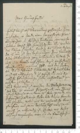 Brief von Carl Friedrich Philipp von Martius an Adelbert von Chamisso