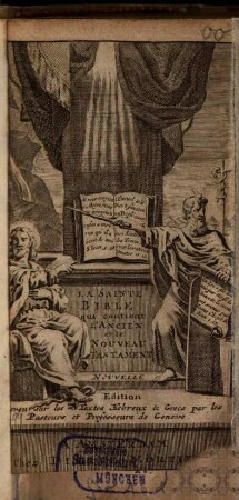 La sainte bible qui contient l'ancien et le nouveau testament