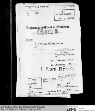 Gemeindesteuern im Kreis Niederbarnim