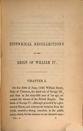 Historical recollections of the reign of William IV., 1