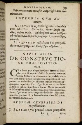 Caput XVIII. De Constructione Praepositionum.