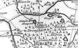 Schwepnitz-Cosel. Oberlausitzkarte, Schenk, 1759