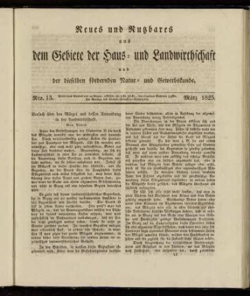 Nro. 13. März 1825.