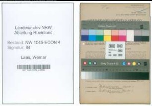 Entnazifizierung Werner Laas , geb. 07.01.1901 (Angestellter)