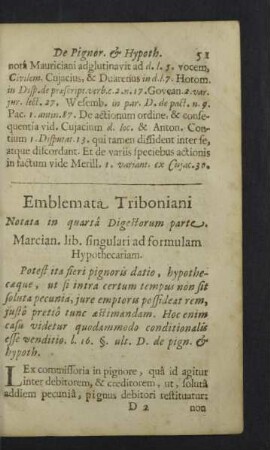 Notata in quartâ digestorum parte.