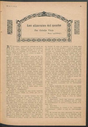 Los alimentos del gaucho