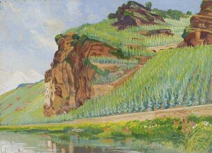 Die Sonnenuhr bei Ürzig an der Mosel, Westgau: Koblenz-Trier. Kreis: Wittlich