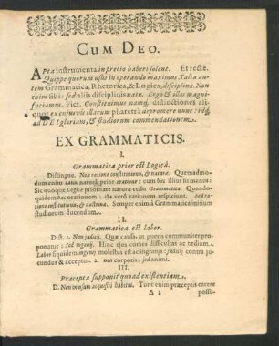 Ex Grammaticis.