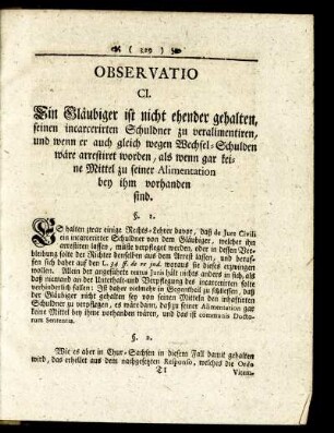Observatio CI. - Observatio CIV.