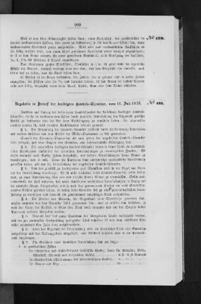 Regulativ in Betreff der beeidigten Handels-Chemiker, vom 11. Juli 1856.