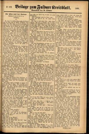 Zweite Ausgabe vom Samstag, den 31. Oktober 1896.