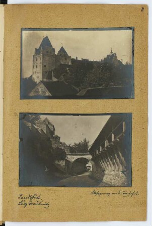 Burg Trausnitz, Landshut: Ansichten (aus: Skizzen- und Fotoalbum 6)