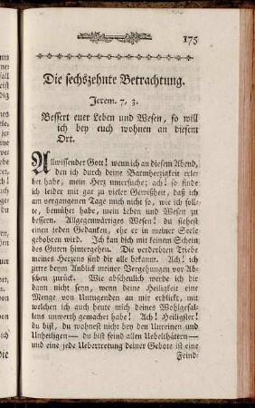 Die sechszehnte Betrachtung