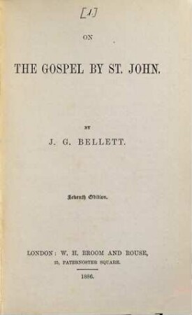 The Evangelists: papers on the four gospels, 1