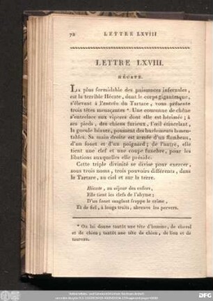 Lettre LXVIII.