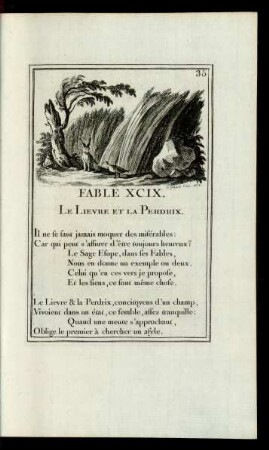 Fable XCIX. Le Lievre Et La Perdrix.