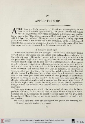 IV. Apprenticeship