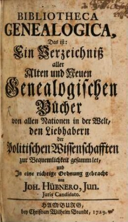 Bibliotheca genealogica