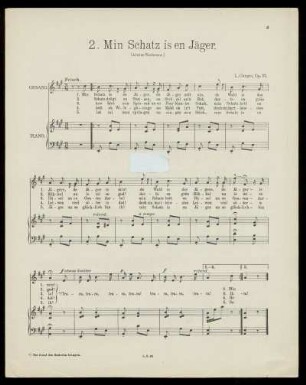 Min Schatz is en Jäger (Op. 33)