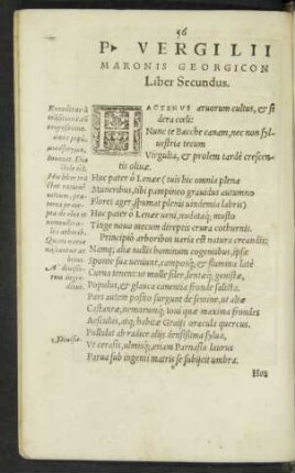 P. Vergilii Maronis Georgicon Liber Secundus.