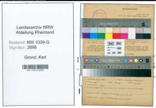 Entnazifizierung Karl Grond , geb. 21.03.1913 (Arbeiter)