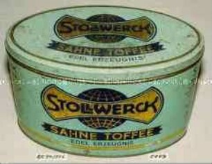 Vorrats-Blechdose für "STOLLWERCK SAHNE TOFFEE EDEL ERZEUGNIS"