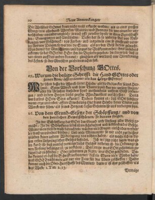Von der Vorsehung GOttes