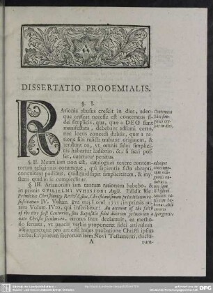 Dissertatio Prooemialis
