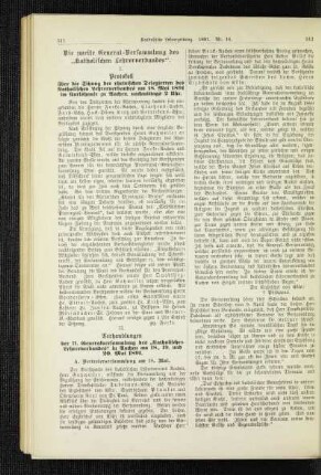 ¬Die¬ zweite General-Versammlung des "Katholischen Lehrerverbandes"