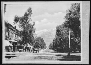 Ontario, Kalifornien. Euclid Ave., Showing Snow Peak