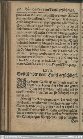 LXVII. Böse Kinder vom Teufel gezüchtiget