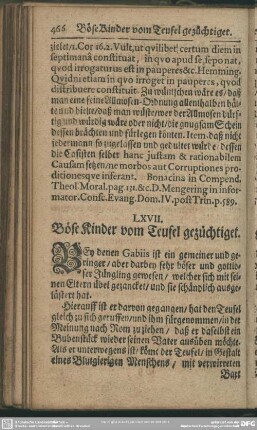 LXVII. Böse Kinder vom Teufel gezüchtiget