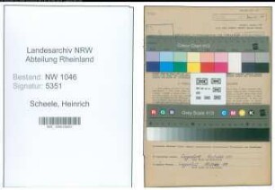Entnazifizierung Heinrich Scheele , geb. 16.06.1894 (Elektriker)