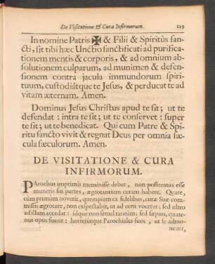 De Visitatione & Cura Infirmorum