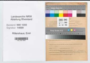 Entnazifizierung Emil Rittershaus, geb. 12.03.1898 (Bankoberinspektor)