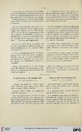Vorstands-Sitzung am 28. Dezember 1900 / Séance du Comité du 28 décembre 1900
