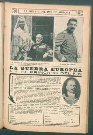 La muerte del rey de Rumania - [Ilustración]