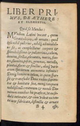 Quid sit Mundus: