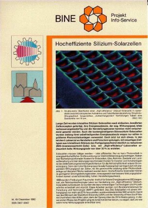 Hocheffiziente Silizium-Solarzellen.