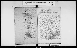Berghauptmann Carl Wilhelm Benno von Heynitz: Ausarbeitungen in den Brander Aufschlagwasser-Plänen, besonders das Grubengebäude Sonnenwirbel, Band: Commissionsakte