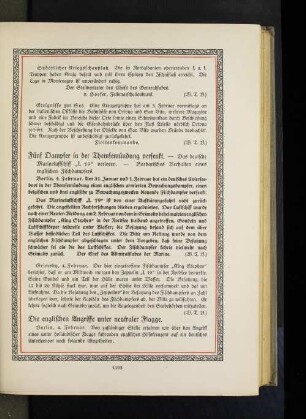 Fünf Dampfer in der Themsenmündung versenkt.