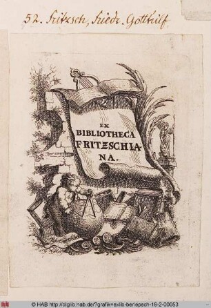 Exlibris des Friedrich Gotthilf Fritzsch