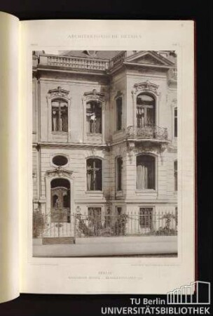 Tafel 8. Berlin. Wohnhaus Mosse - Bendlerstrasse 33a