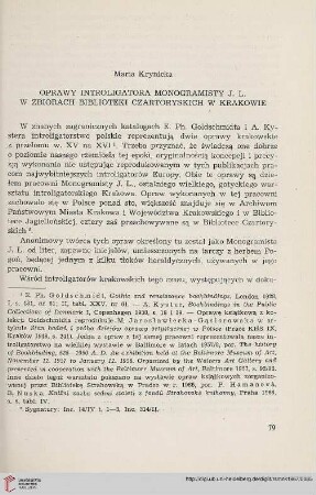 9: Oprawy introligatora Monogramisty J. L. w zbiorach Biblioteki Czartoryskich w Krakowie