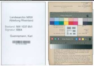Entnazifizierung Karl Guennemann , geb. 26.01.1904 (Haendler)