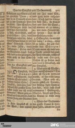 Von der Ewigkeit und Verdammniß.