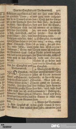 Von der Ewigkeit und Verdammniß.
