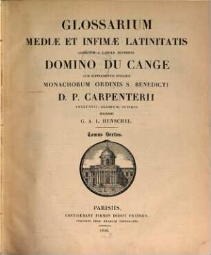 Glossarium mediae et infimae latinitatis, 6. [S - Z]